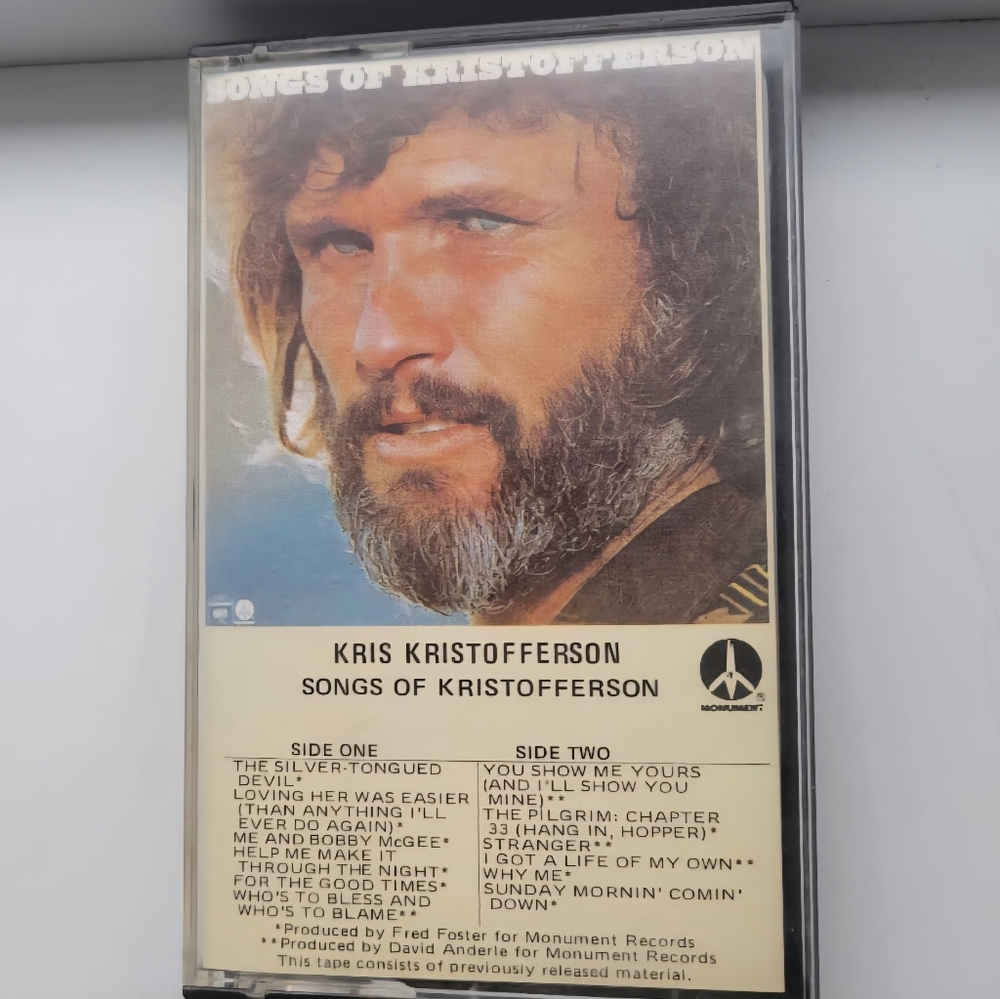 Kris Kristofferson Songs Cassette Tape